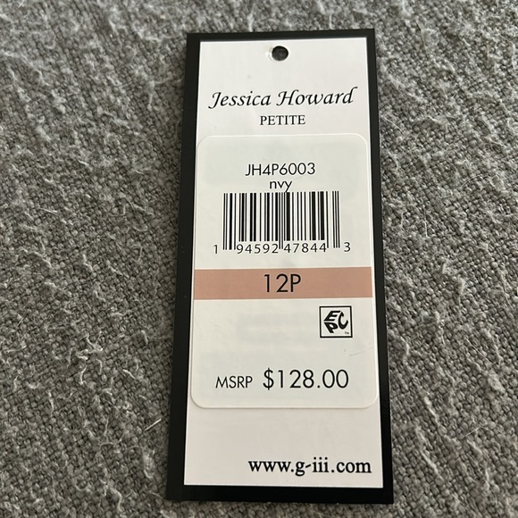 Jessica Howard - Size 12P - Navy Blue Dress - Worn Once - Picture 10 of 10